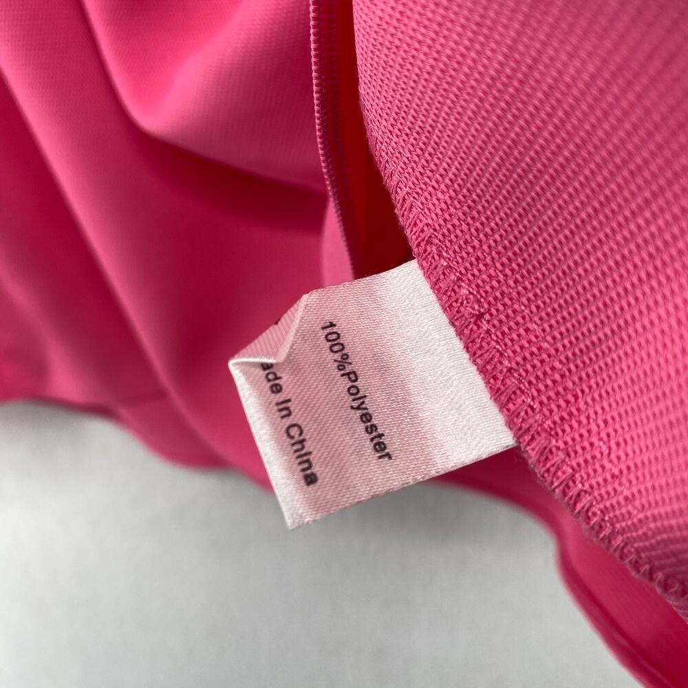 TUCKERNUCK Top XS Shirred Ruffle Off the Shoulder Long Sleeve Blouse Pink - Picture 10 of 13